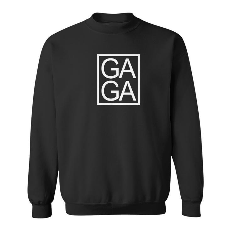 Gaga Novelty Graphic Ga Ga Minimalist Typography Sweatshirt