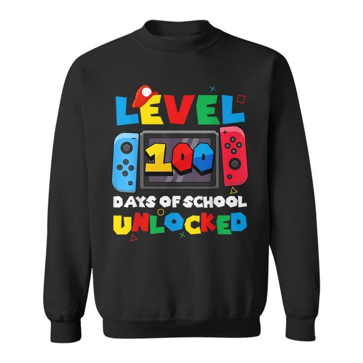 Game Controller Level 100 Days Of School Unlocked Boys Sweatshirt