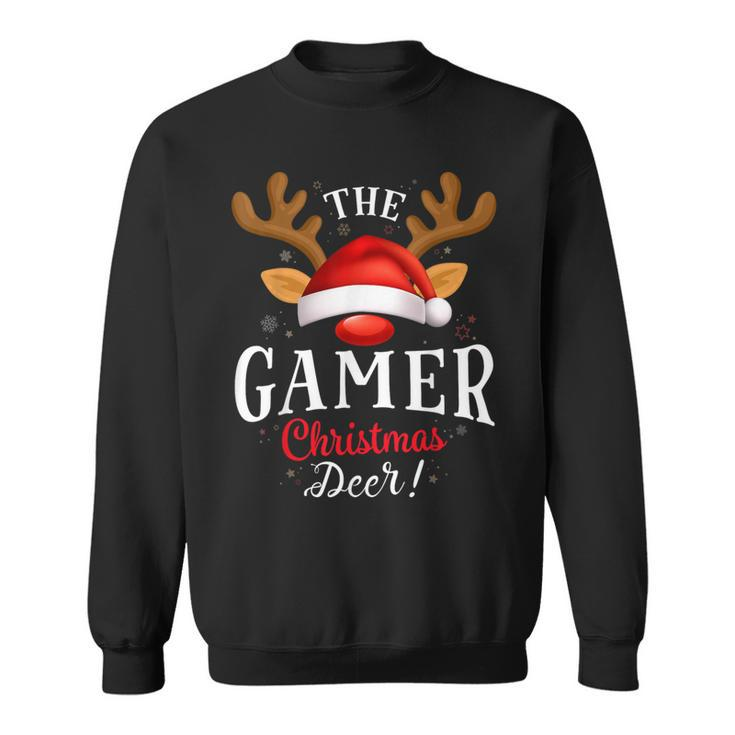 Gamer Christmas Deer Pjs Xmas Family Matching Sweatshirt