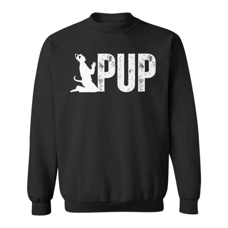Gay Leather Lgbtq Human Pup Play Puppy Dog Pride Sweatshirt