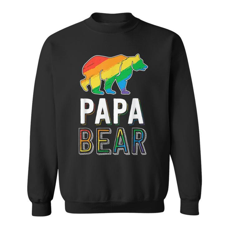 Gay Papa Bear Proud Dad Lgbtq Parent Lgbt Father Sweatshirt