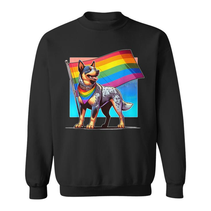 Gay Pride Lgbt Australian Cattle Dog Sweatshirt