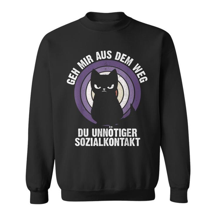 Geh Mir Aus Dem Weg Du Unnötiger Sozialkontakt Humour Sweatshirt