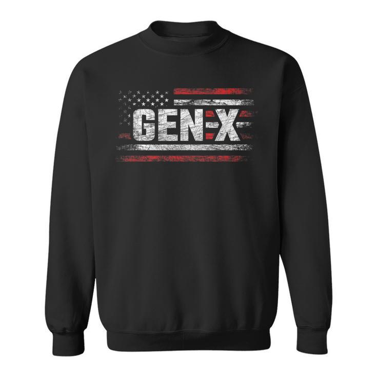 Generation X Gen Xer Gen X American Flag Gen X Sweatshirt