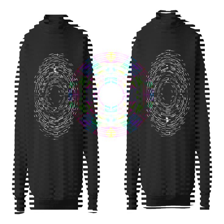Geometric Shapes Colorful Circle Pattern Sacred Geometry Sweatshirt