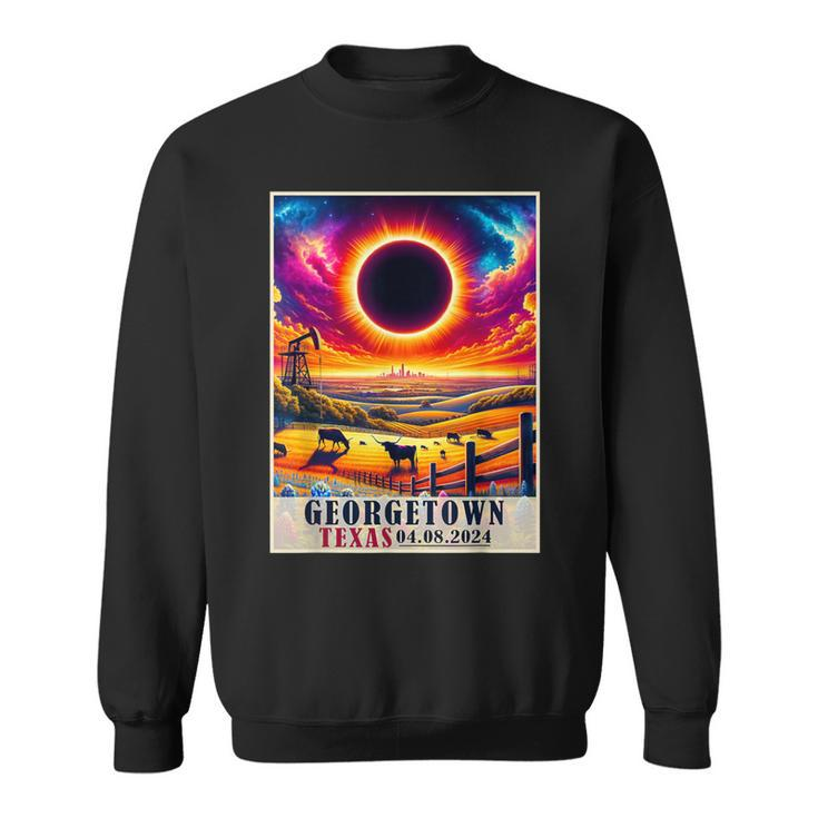 Georgetown Texas Total Solar Eclipse 2024 Totatily Vintage Sweatshirt