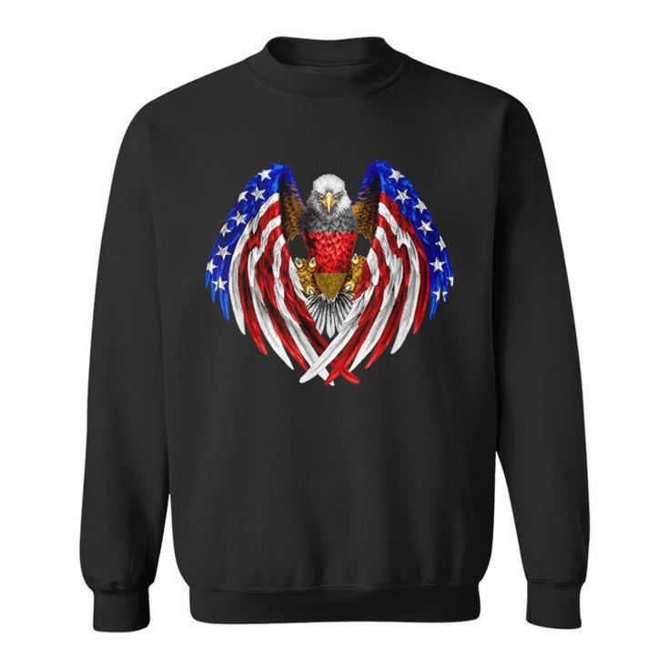 German American Germany Usa Flag Eagle Sweatshirt