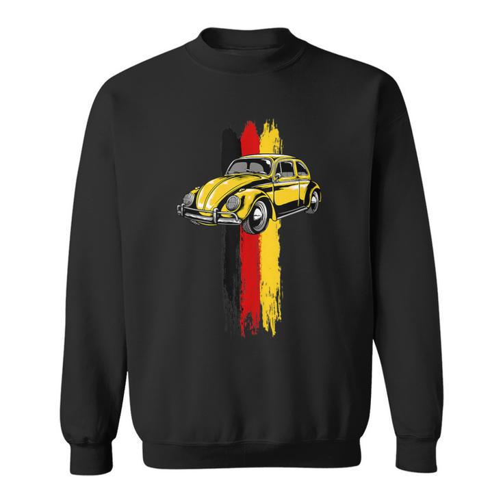 German Flag Colors & Classic Retro Vintage German Car Sweatshirt