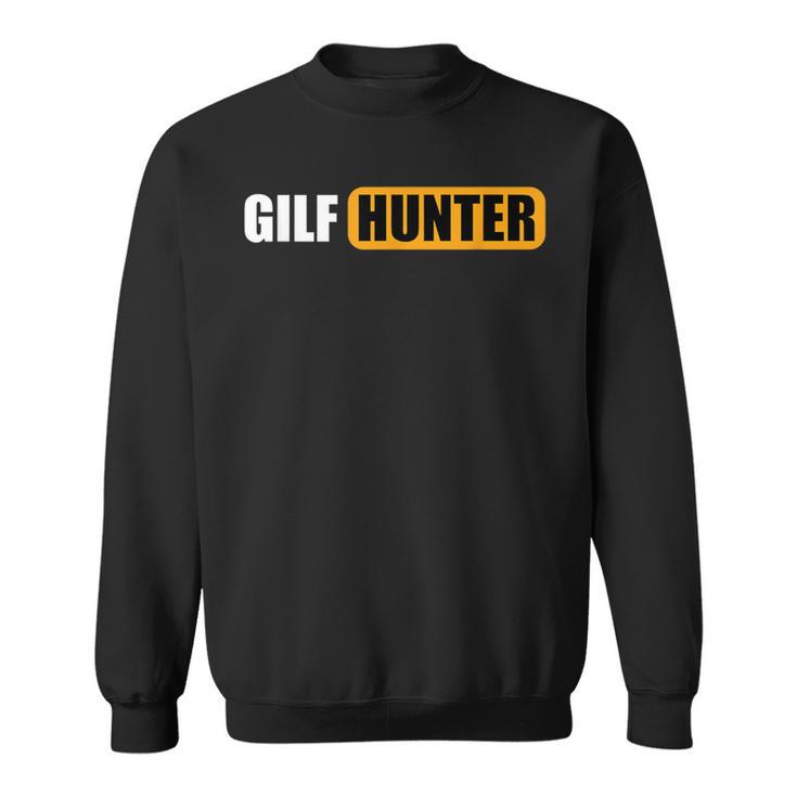 GILF Hunter Schwarzes Sweatshirt, Lustiges Design in Gelb und Weiß