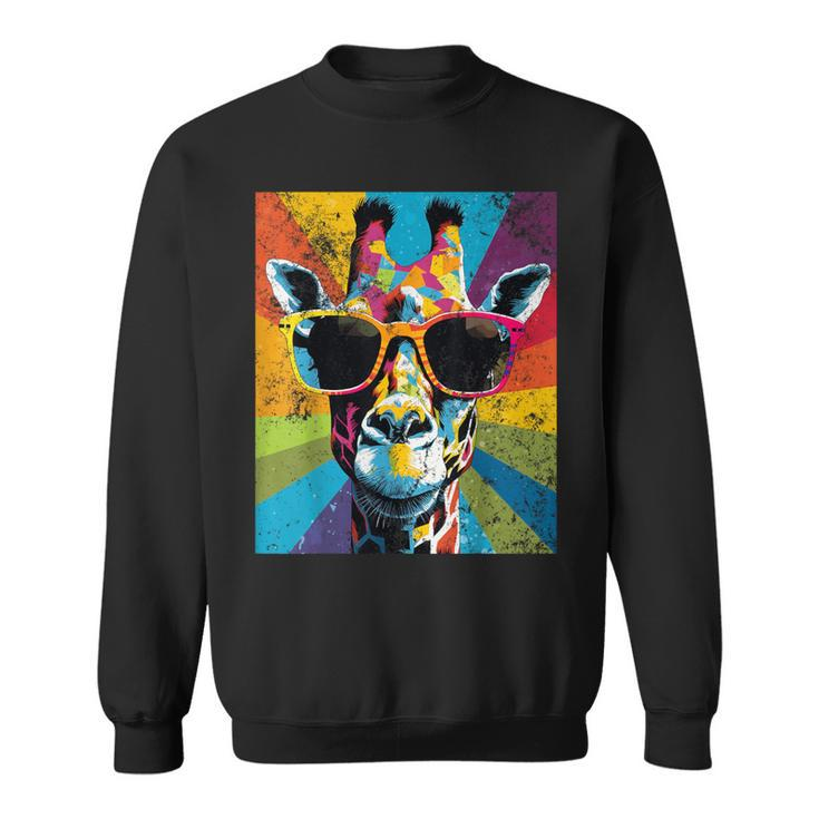 Giraffe Vintage Sunglasses African Animal Lover Sweatshirt