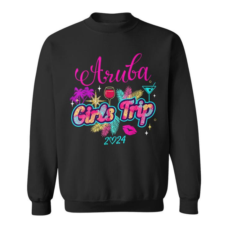 Girls Trip Aruba 2024 Girls Weekend Birthday Squad Sweatshirt