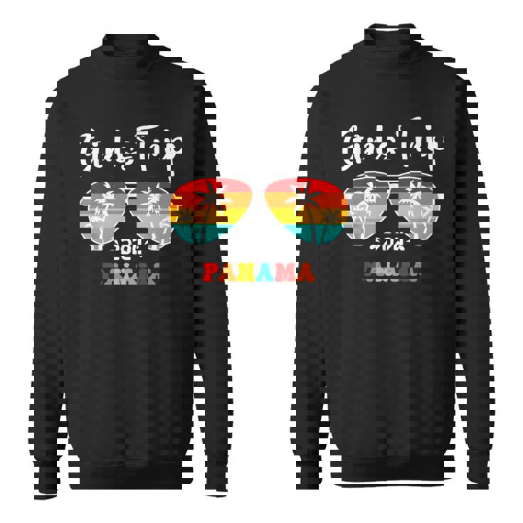 Girls Trip Panama 2024 Girls Weekend Birthday Squad Groovy Sweatshirt