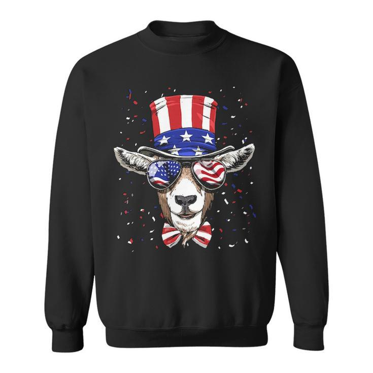 Goat 4Th Of July American Goat Usa Flag Sweatshirt