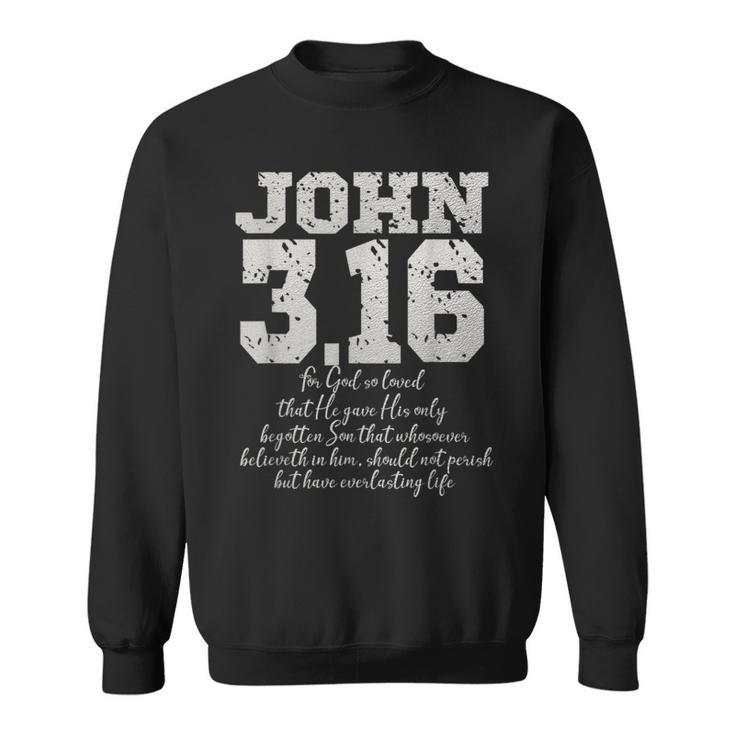For God So Loved The World John 316 Bible Verse Christian Sweatshirt