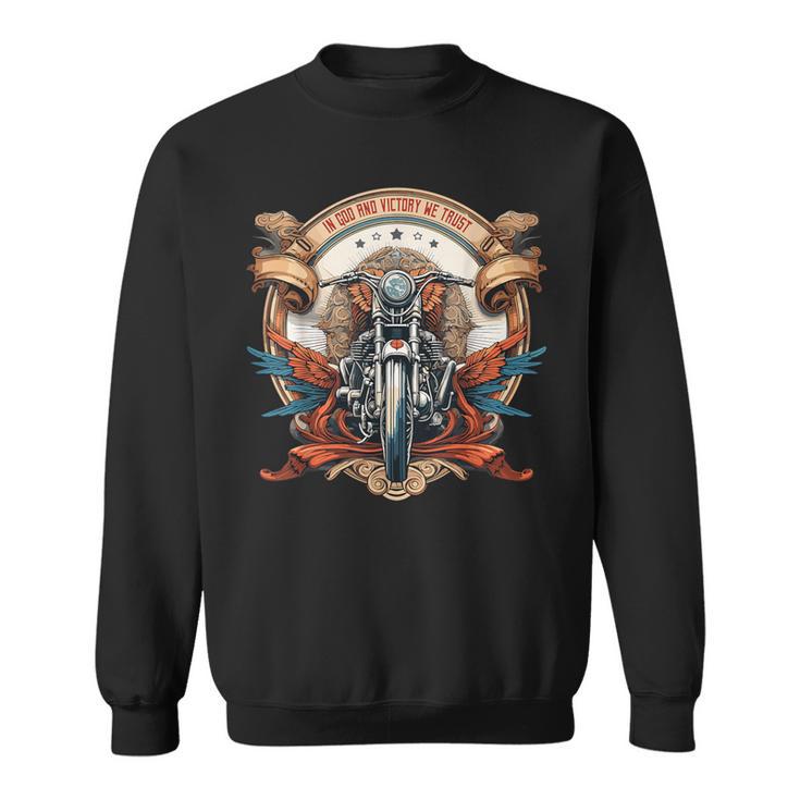 In God And Victory We Trust Biker Vintage Sweatshirt