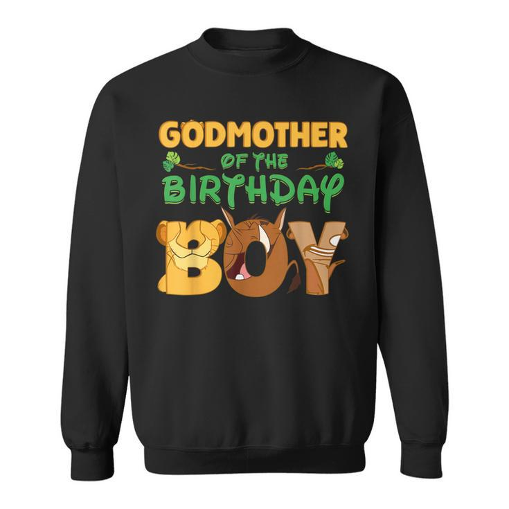 Godmother Of The Birthday Boy Lion Family Matching Sweatshirt