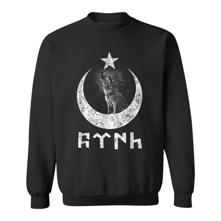 Göktürk Lettering Hilale Yildiz & Bozkurt Turkish Sweatshirt