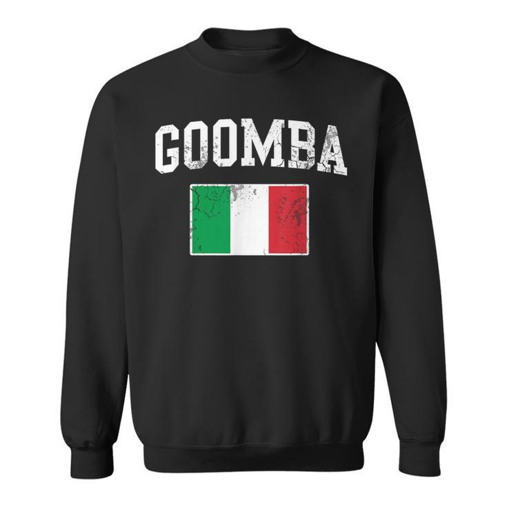 Goomba Italian Flag Italia Italy Vintage Distressed Sweatshirt