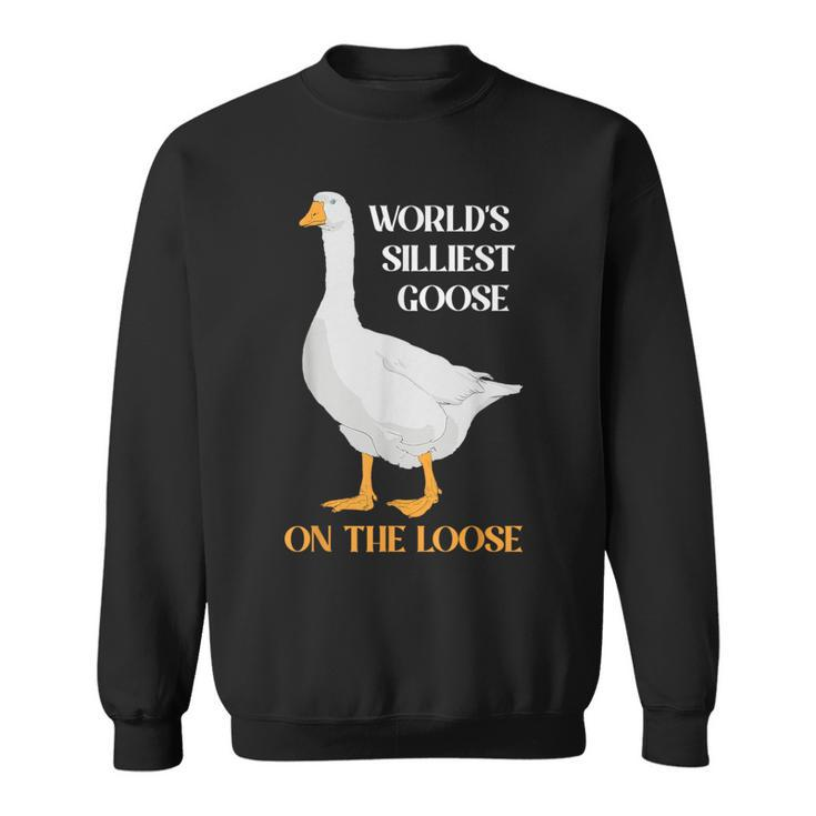 Goose On The Loose World's Silliest Cute Children Sweatshirt