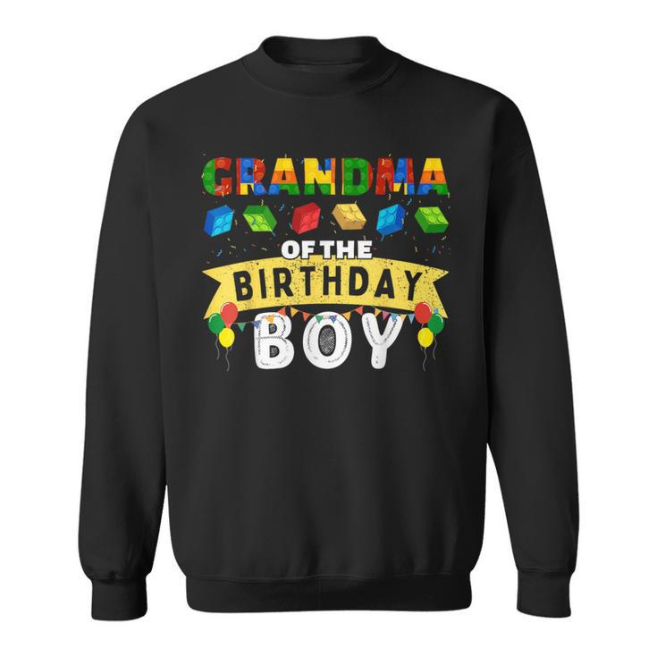 Grandma Of The Birthday Boy Building Blocks Master Builder Sweatshirt