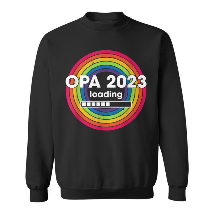 Grandpa 2023 Loading Werdender Opa Newborn Grandpa Sweatshirt