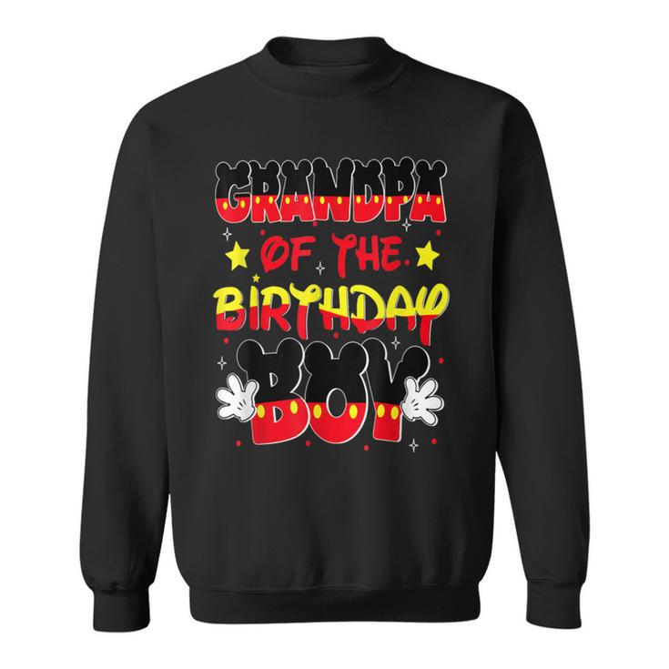 Grandpa Of The Birthday Boy Mouse Family Matching Sweatshirt