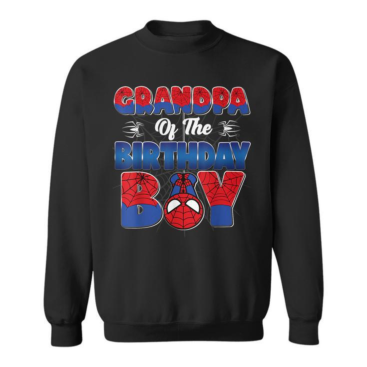 Grandpa Of The Birthday Boy Spider Family Matching Sweatshirt