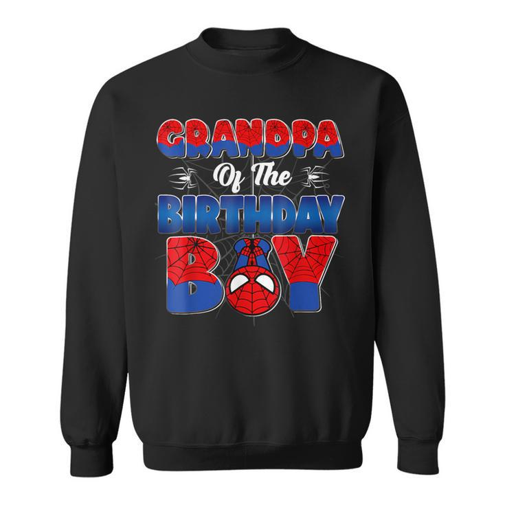 Grandpa Of The Birthday Boy Spider Family Matching Sweatshirt