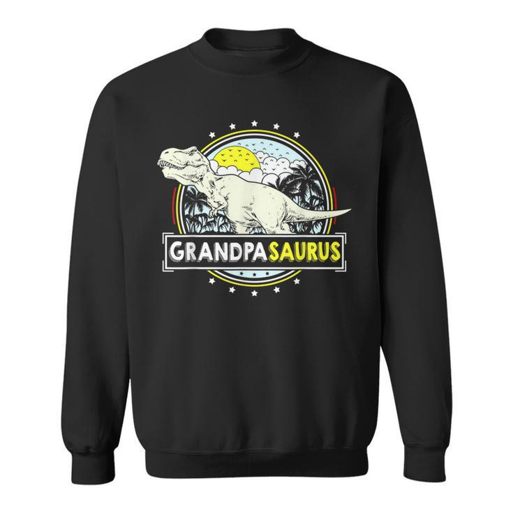 Grandpasaurus For Grandpa Fathers Day Trex Dinosaur Sweatshirt
