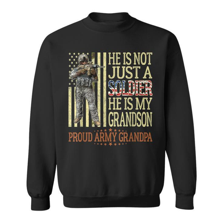 My Grandson Is A Soldier Proud Army Grandpa Grandfather Sweatshirt