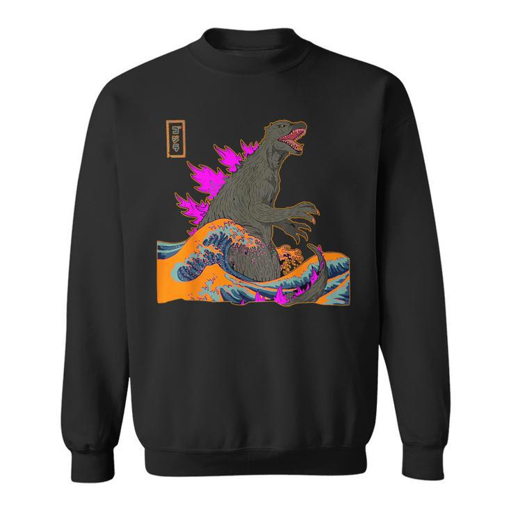 The Great Monster Off Kanagawa Teamgodzilla Wave Poster Sweatshirt