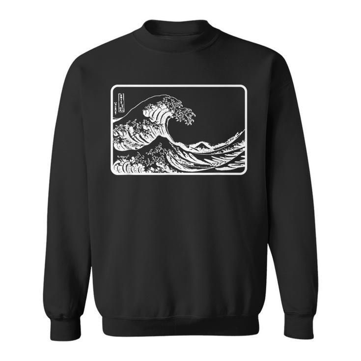Great Wave Off Kanagawa Outline Sweatshirt