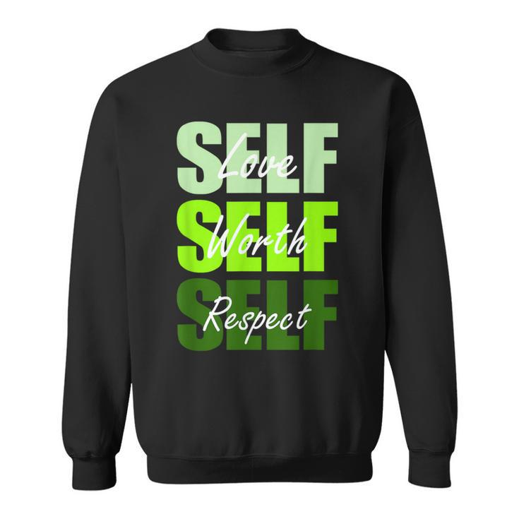 Green Self-Ish X 3 Green Color Graphic Sweatshirt