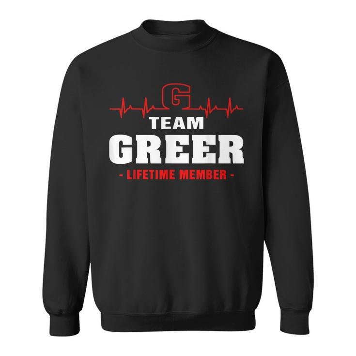 Greer Surname Family Last Name Team Greer Lifetime Member Sweatshirt