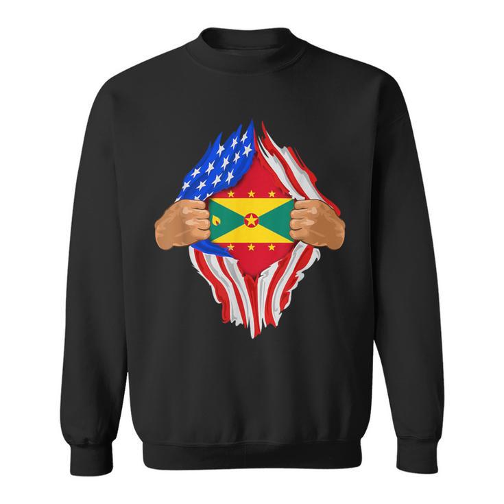 Grenadian Blood Inside Me Grenada Flag Sweatshirt