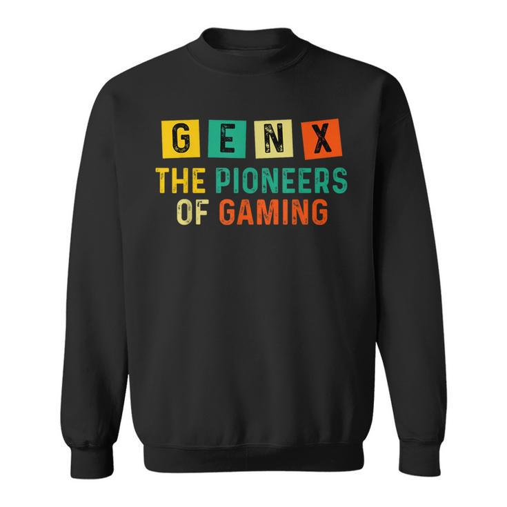 Growing Up Gen X Retro Gaming Generation X Vintage Gamer Sweatshirt