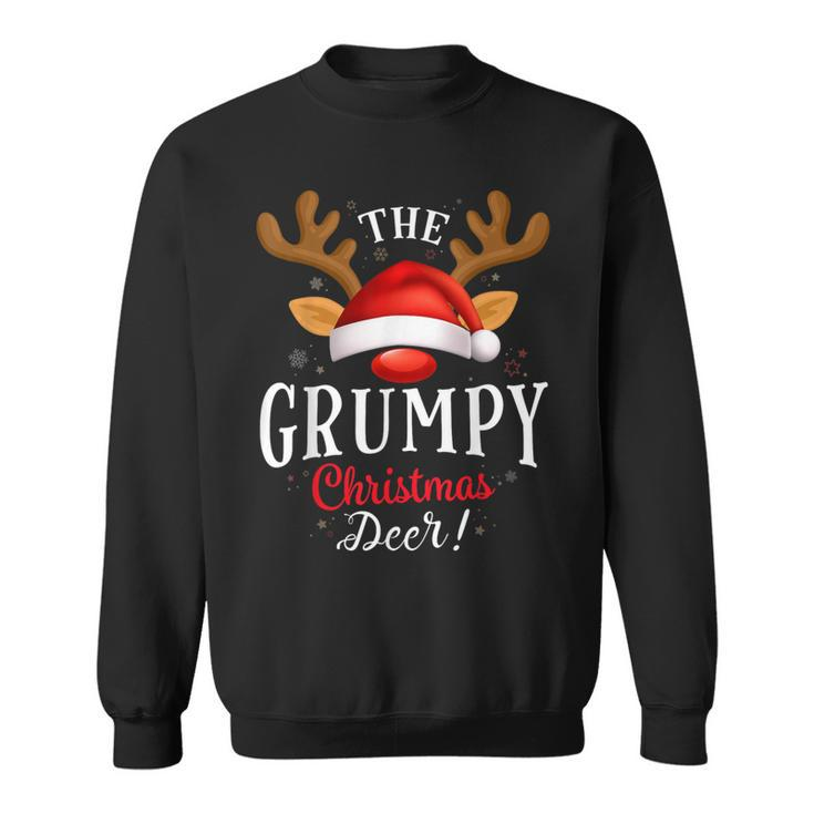Grumpy Christmas Deer Pjs Xmas Family Matching Sweatshirt