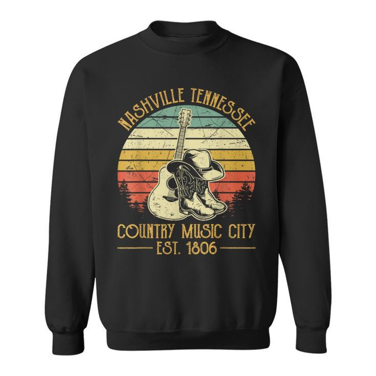 Guitar Guitarist Nashville Tennessee Country Music City Sweatshirt