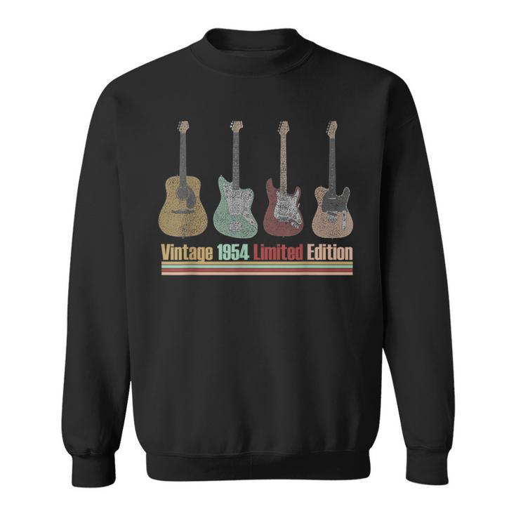 Guitar Lover 70 Year Old Vintage 1954 Limited Edition Sweatshirt