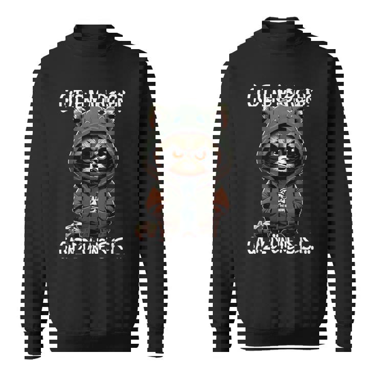 Guten Morgen Ganz Thin Ice Cream Black Sweatshirt