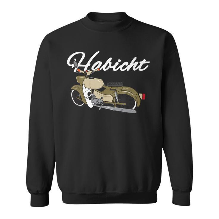 Habicht Motorrad Vintage Design Schwarzes Sweatshirt, Retro Biker Tee