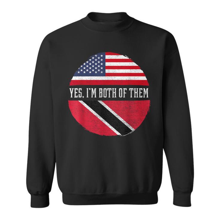 Half American Half Trinbagonian Usa Flag Trinidad And Tobago Sweatshirt