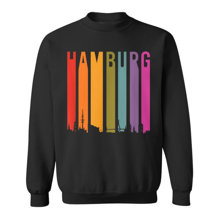 Hamburg Retro Skyline Souvenir Vintage Sweatshirt