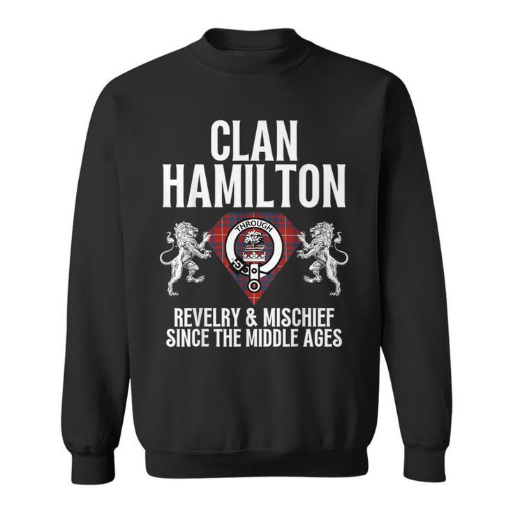 Hamilton Clan Scottish Name Coat Of Arms Tartan Family Party Sweatshirt