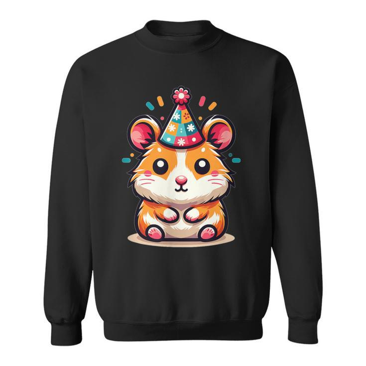 Hamster For Birthday For Children A Birthday Hamster Sweatshirt