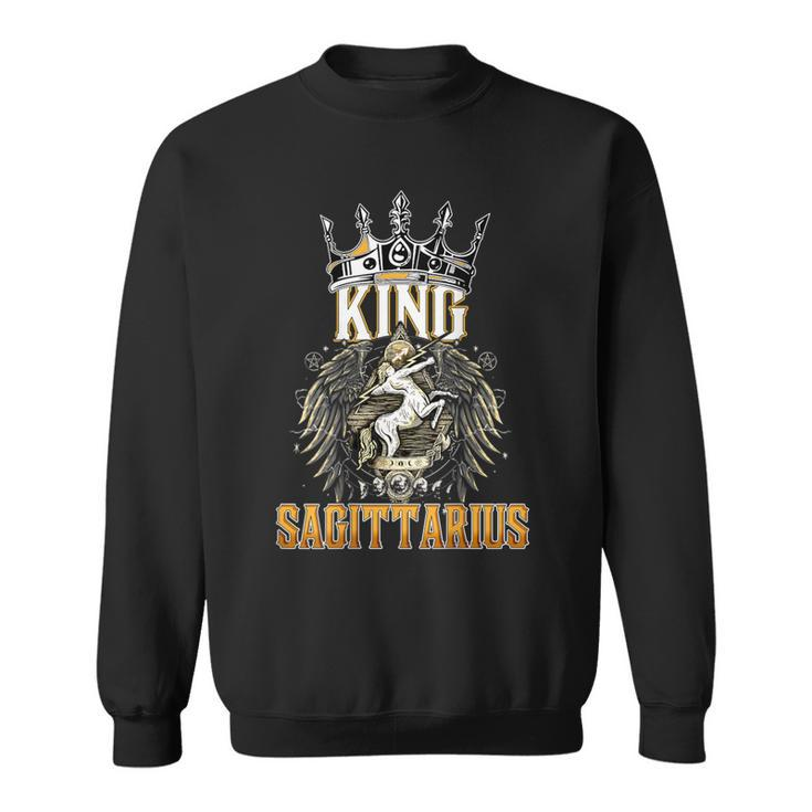 Happy Birthday Sagittarius King Black King Zodiac Birthday Sweatshirt