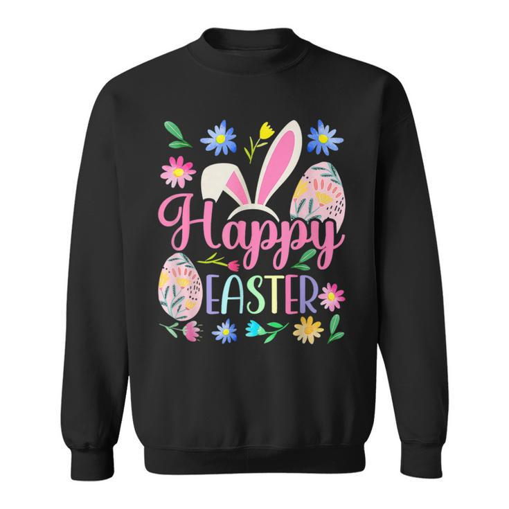 Happy Easter Bunny Spring Easter Egg Easter For Women Sweatshirt