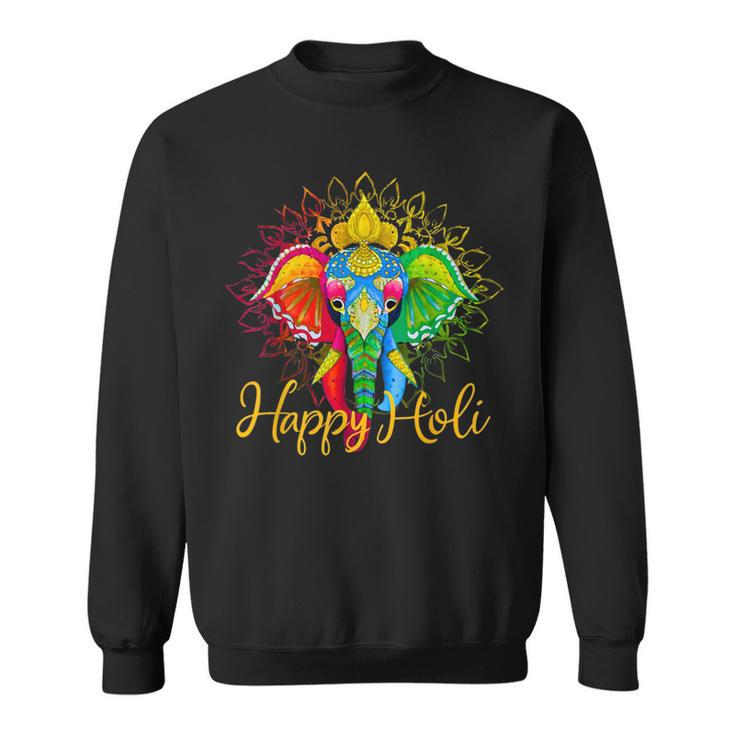 Happy Holi Festival India Colors Elephant Hindu Spring 2024 Sweatshirt