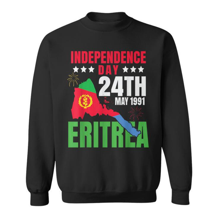 Happy Independence Eritrea Eritrean Flag & Eritrea Map Sweatshirt