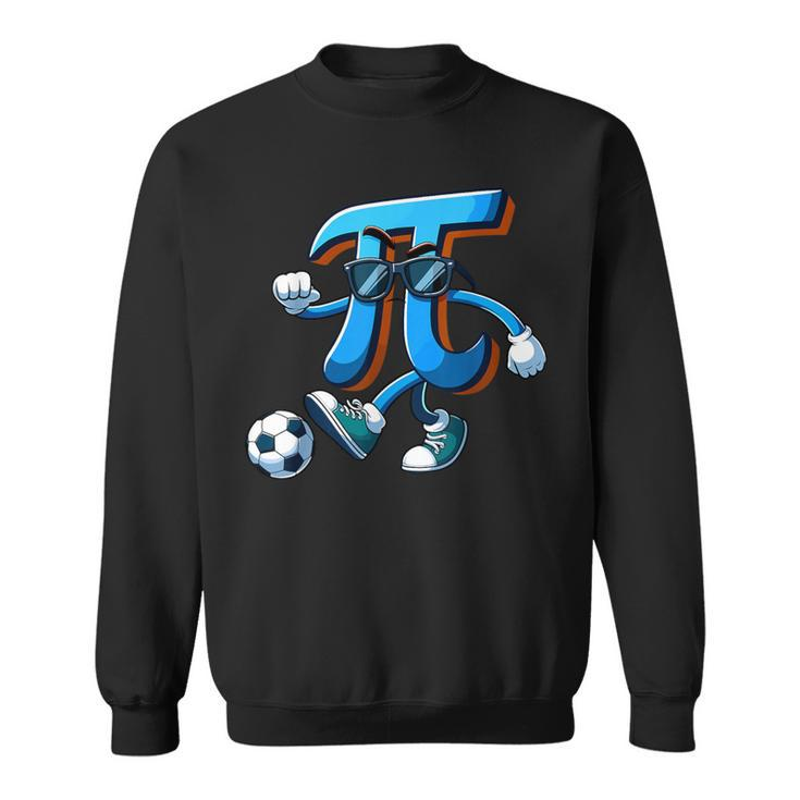 Happy Pi Day Soccer Lovers Pi Symbol Math Teachers Women Sweatshirt